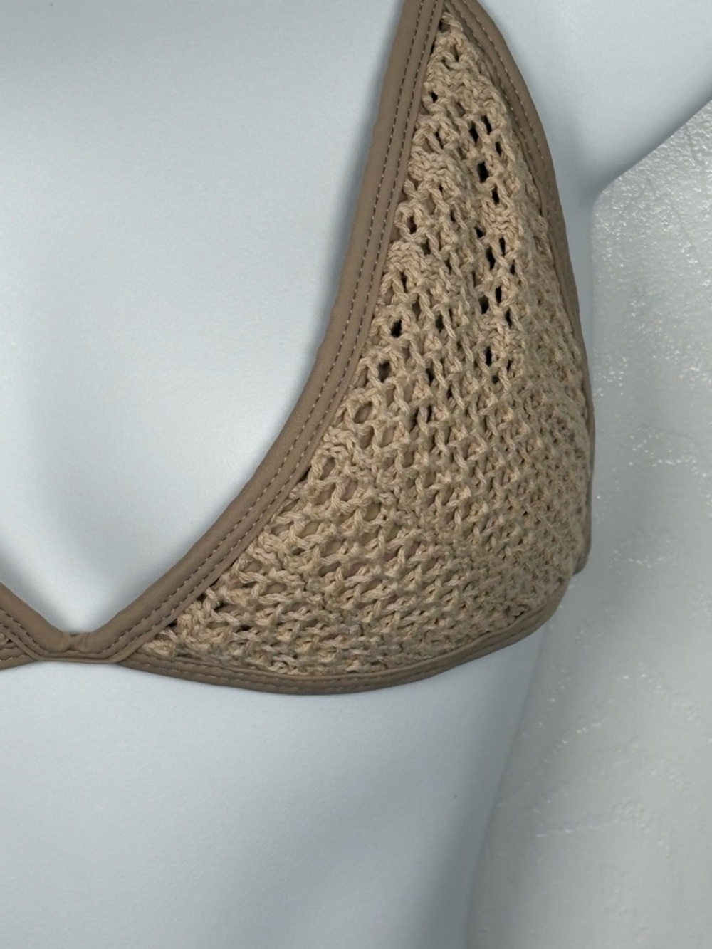 FREE PEOPLE VDM THE LABEL Delilah Crochet Bikini in Mushroom color NWT B1 - Picture 7 of 16